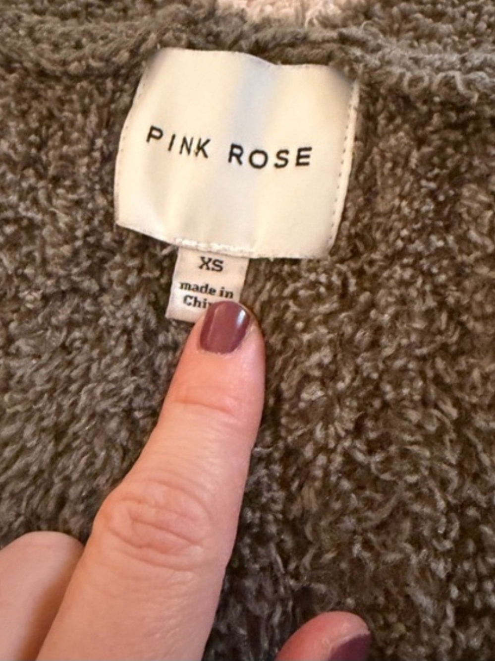 Pink Rose Olive Open-Front Women’s Cardigan - Picture 3 of 3